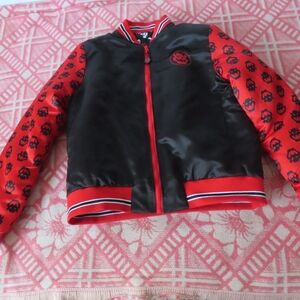 Black Milk Women Black/Red Bowser Shiny Bomber Jacket - Size S limited edition